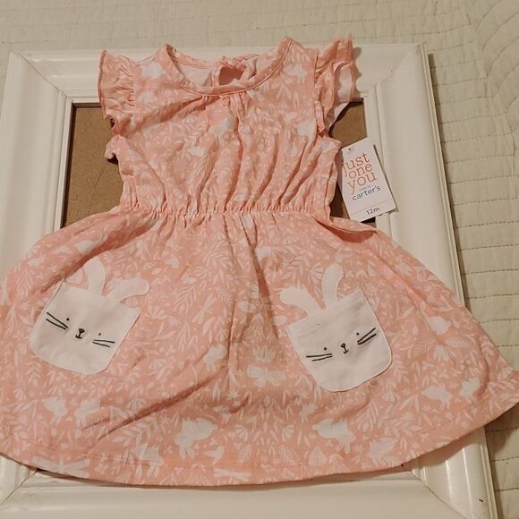 NWT Carter's just one you Bunny dress size 12 mths - Picture 1 of 4